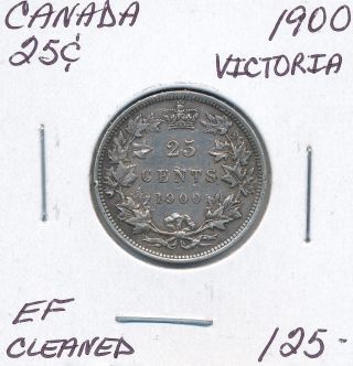 Canada 25 Cents 1900 Victoria - Ef