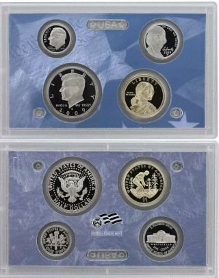 2009 S Partial Proof Set Kennedy Dime Nickel Dollar Cn - Clad Us 4 Coins