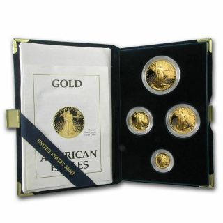 1991 American Gold Eagle Proof Four - Coin Set W/coa