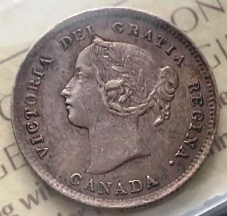1898 Canada Silver 5 Cents Coin ICCS Graded EF - 40 Trends at $150 2