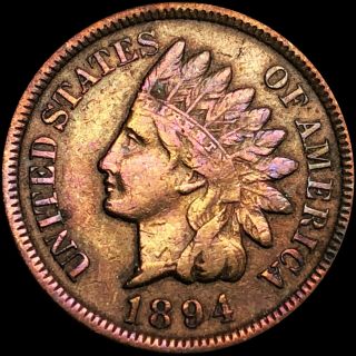 1894 Indian Head Cent Liberty Auunc? Penny Collectible Coin Philadelphia No Rsrv
