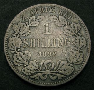 South Africa 1 Shilling 1892 - Silver - 485