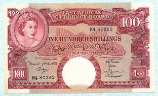 East Africa 100 Shillings 1961 P44a Vf,