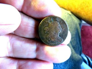 Scarce Early United States 1807 Copper Half Cent Coin