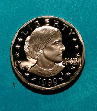 1999 - P Susan B Anthony Proof One Dollar Coin Usa America Us $1 Philadelphia