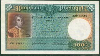 Portugal 100 Esc Xf,  /aun (p 150) Banknote Papermoney Europe Germany France Spain