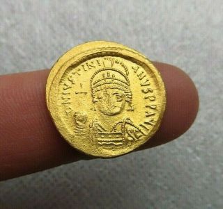 Justinian I 527 - 565 Ad Gold Solidus Constantinople