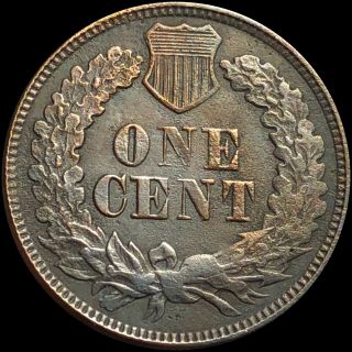 1877 Indian Head Cent High AU/ UNC? KEY Date Penny Collectible Raw RB 2