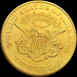 1859 Liberty $20 Double Eagle Gold BORDERS UNC Authentic Lustery ms bu au PHILLY 4
