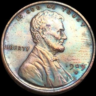 1909 - S Vdb Lincoln Head Wheat Cent Penny Near Uncirculated.  San Francisco