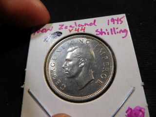 V44 Zealand 1945 Shilling Bu