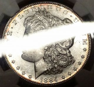 1884 - S $1 Ngc Au 58 Choice Almost Uncirculated Pl Proof Like Morgan Dollar Coin