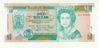 Belize 1 Dollar 1990 Unc P51 Qeii @