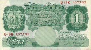 Bank Of England Great Britain 1 Pound Nd
