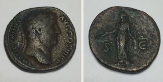 Hadrian,  Ae As,  136 Ad