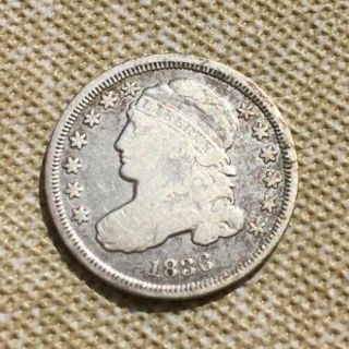 1836 Capped Bust Silver Dime 10c,  Full Liberty
