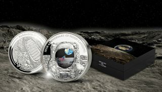 2019 Barbados 1 Kilogram 50 Years of Moon Landing Colored Silver Proof Coin 5