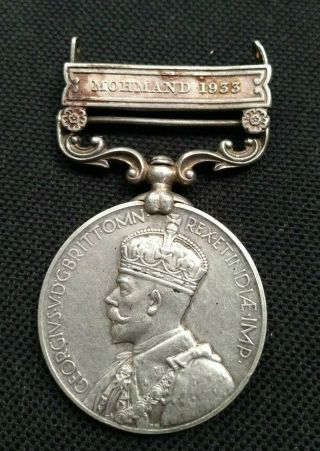 1933 British India Mohmand War Medal Kg V Named 36633 Dvr Lall Khan 4 Multan Btn
