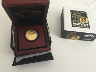 Niue - 2018 - 1/4 Oz Gold Proof Coin - Mickey Mouse 90th Anniversary