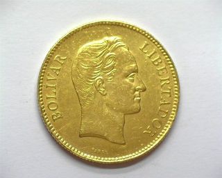 Venezuela 1886 Gold 100 Bolivares Near Choice Uncirculated,  Km 34