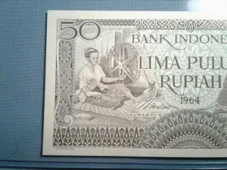 Indonesia Banknote 50 Rupiah 1964 UNC @ 2