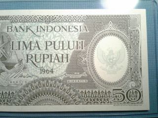 Indonesia Banknote 50 Rupiah 1964 UNC @ 3