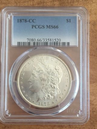 1878 - CC $1 Morgan Silver Dollar.  PCGS MS66.  Stunning GEM. 3