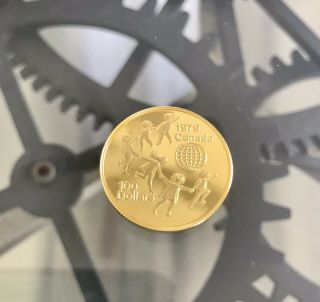 1979 Canada $100 Dollar Gold " Year Of The Child " Coin Gold Proof 1/2 Ounce