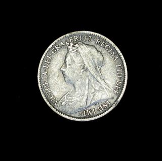 1899 Great Britain 6 Pence Silver Coin