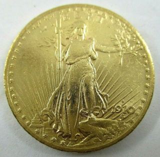 Saint Gaudens 1910 - S U.  S.  Gold $20 Dollar Double Eagle Coin Early Date