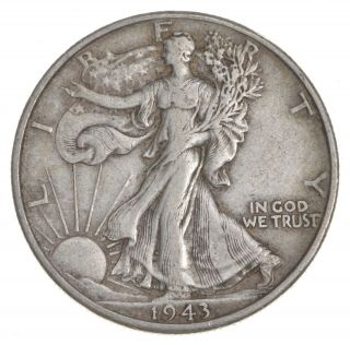 Xf,  1943 - D Walking Liberty 90 Silver Us Half Dollar - Coin 439