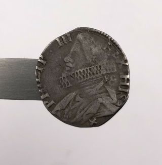 Italy Kingdom of Naples 15 grani 1610 (?) Filippo III (1598 - 1621) Silver Coin 4