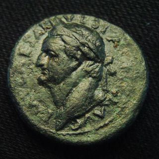 Æ30 Antioch Syria Emperor Vespasian Rv Large S C Wreath 15.  76 G 28 - 30mm Ad 69 - 79