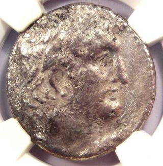 Phoenicia Tyre Ar Shekel Coin (10 Bc,  Yr.  117) Melkart Eagle Bible - Ngc Vf