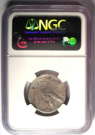 Phoenicia Tyre AR Shekel Coin (10 BC,  Yr.  117) Melkart Eagle Bible - NGC VF 3