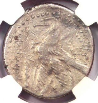 Phoenicia Tyre AR Shekel Coin (10 BC,  Yr.  117) Melkart Eagle Bible - NGC VF 4