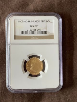 1809mo Hj Mexico Escudo Ms62 Graded By Ngc
