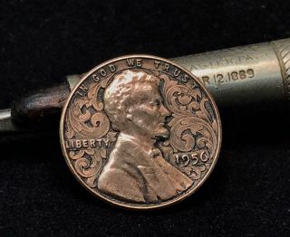 Hobo Nickel - Hand Engraved Penny Coin By Fega Master Engraver Layne Zuelke 5
