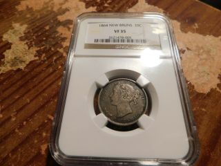 1864 Canada Brunswick 20 Cents Ngc Vf35 Coin Bv F20 $50
