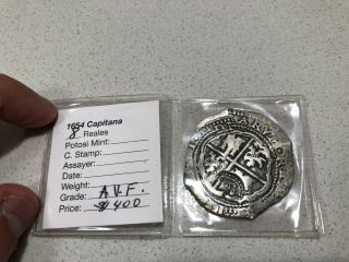 La Capitana 1654 8 Reales Silver Coin