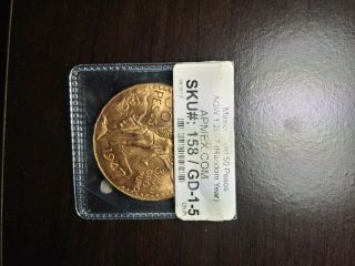 Mexico Gold 50 Pesos AGW 1.  2057 (Random Year) - SKU 158 5