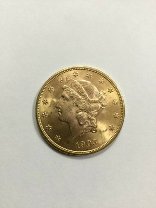 1903 - P $20 Liberty Head Gold Double Eagle Unc