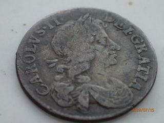 1680 Charles Ii Silver Maubdy 4 Pence