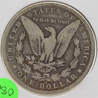 1886 - O Morgan Silver Dollar $1 Coin - Orleans - CB086 2