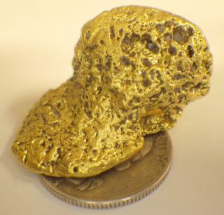 Gold Nugget Natural Alaska Placer 47.  322 Grams Ak 1.  5214 T Oz.  Hunter Creek 91