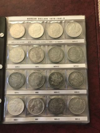 Complete 1878 - 1889 Morgan Silver Dollar Set All 45 Coins 2