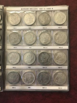 Complete 1878 - 1889 Morgan Silver Dollar Set All 45 Coins 3