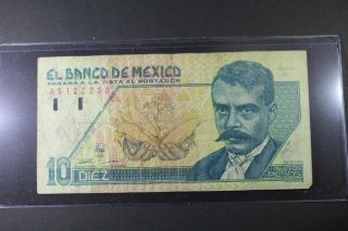 1992 El Banco De Mexico 10 Nuevos Pesos Serie