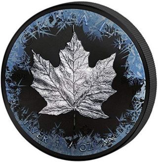 2018 1 Oz Silver $5 Deep Frozen Maple Leaf 30th Anniversary Coin.