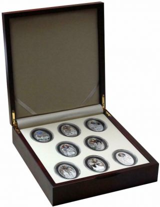 Niue Islands 2010/2011 $1 Gothic Cathedrals 8 X 28.  28g Silver Proof Coin Set